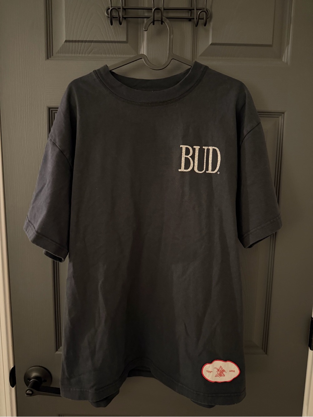 Budweiser Black Short Sleeve Tee with Chest Logo